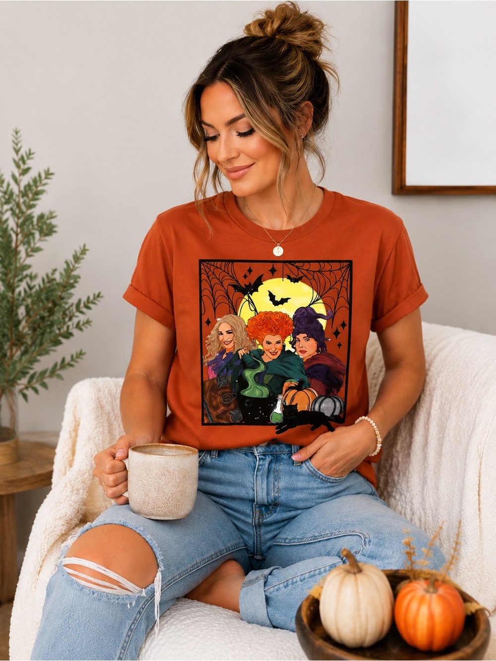 NWT Comfort Colors Sanderson Sisters Halloween Graphic Tee 100% Cotton
